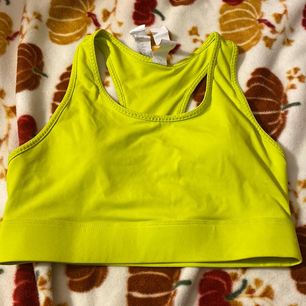 Fabletics lime green sports bra
